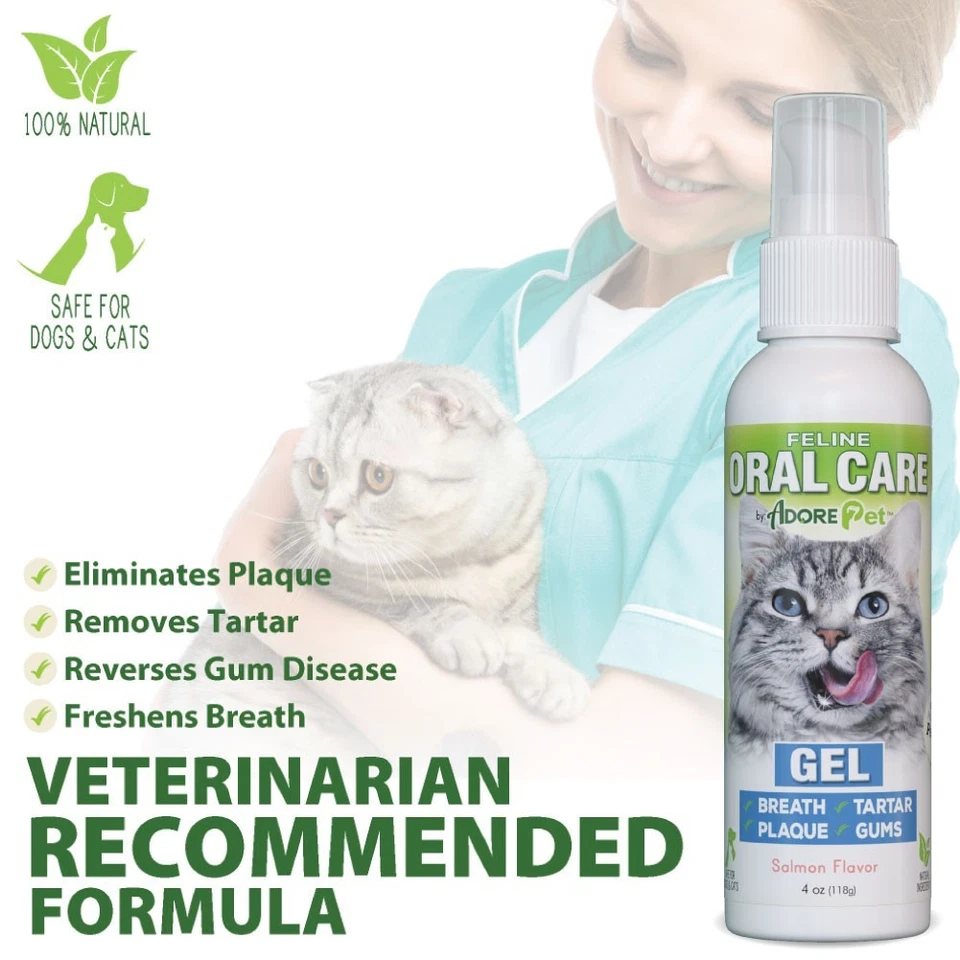 Cuidado Bucal ADORE Pet - Gel FELINO (anteriormente CORE Pet/PetzLife) SIN CEPILLADO. USA Foto 3 de 4