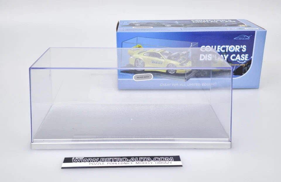 Plexiglasvitrine für Modelle (silberner Sockel) Triple9 1:24 - Bild 4 von 4