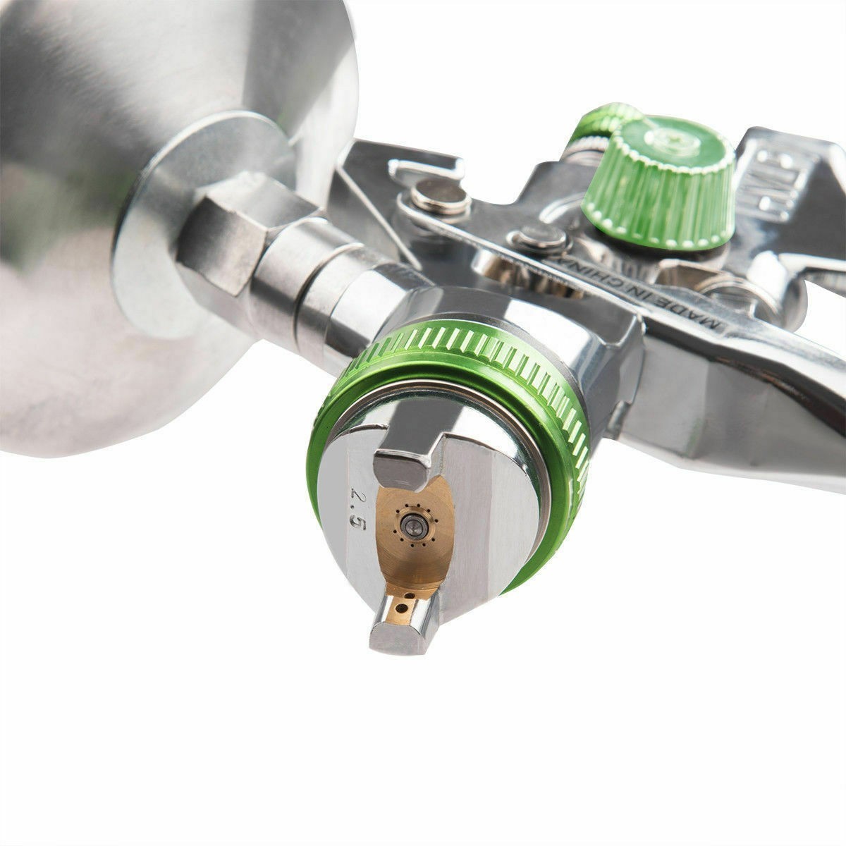 2.5mm HVLP Gravity Feed SPRAY GUN Kit W/Regulator Auto Paint Primer Metal Flake.