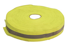 Fluorescent Yellow Hi-Vis Reflective Stripe 2" Wide Fabric Roll 2" Core 10.5" D