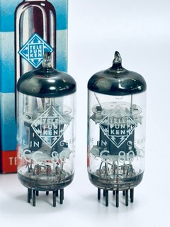 Coppia Telefunken Ecc801s NOS Diamante Stessa Produzione Org. Boxe PERFETTO!!!