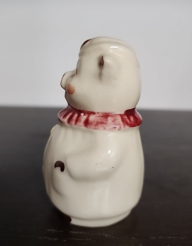 VTG SHAWNEE Winnie the Pig Salt -OR- Pepper Shaker Burg Collar w/Gold Highlights - Picture 7 of 13