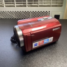 Sony HDR-CX200E HD Handycam Camcorder 5.3MP Red - Fully Working