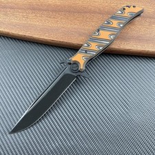 Schwarzes Klinge Muster Tasche Faltmesser D2 Klinge G10 Griff Messer Werkzeug