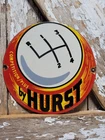 VINTAGE HURST PORCELAIN SIGN OLD AUTOMOTIVE RACE CAR SHIFTER AFTERMARKET PARTS
