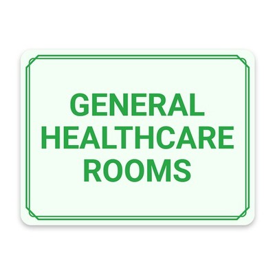 Classic Framed Plus General Healthcare Rooms Door or Wall Sign
