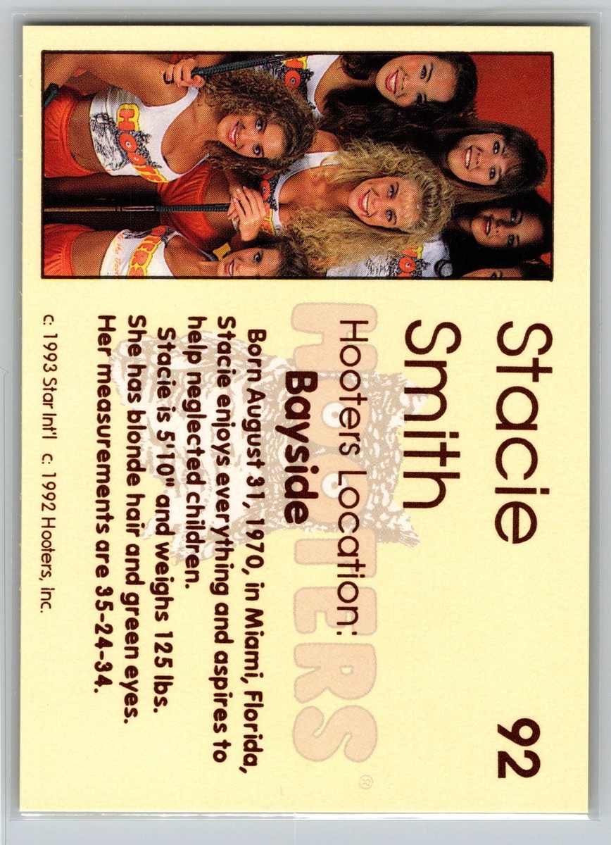 ポスター カレンダー MUSICIAN 1993~1995年頃 珍品 1993 Hooters Calendar Girls #92 Stacie Smith Star 93 Yellow Border