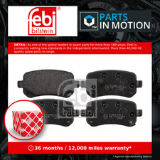 Brake Pads Set fits DODGE GRAND CARAVAN 3.8 Rear 08 to 10 EGL 68029887AA Febi