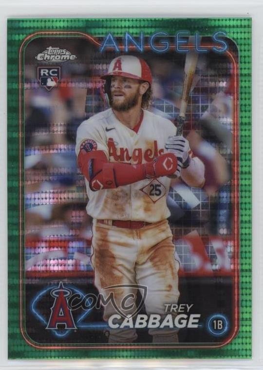 2024 Topps Chrome Green Sonar Refractor /99 Trey Cabbage #226 v9t