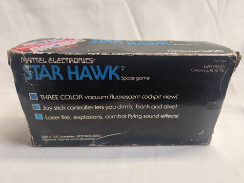 Vtg Rare Working Mattel Electronics STAR HAWK Handheld Electronic Game with Box - Picture 12 of 16