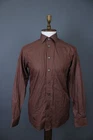 Eton Contemporary Fit Brown Striped Cotton Button Up Shirt Size 40 / 15.75