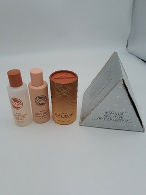 Avon Soft Musk Gift Collection - Cologne - Bath Foam - Talc Powder - Vintage