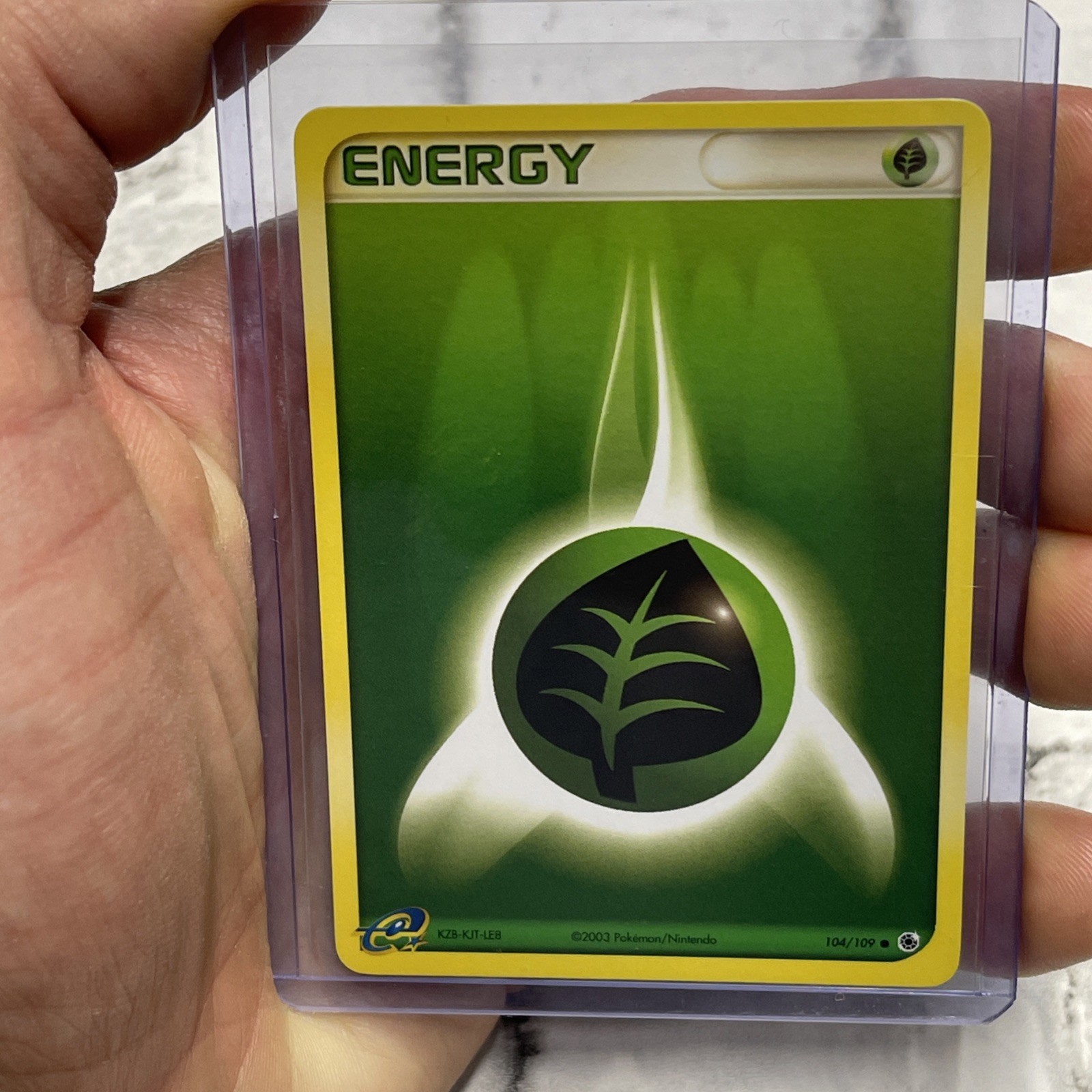 Pokémon Grass Energy - 104/109 - Common Near Mint NM/MT EX Ruby and Sapphire Vtg