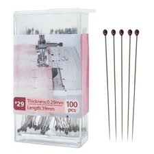Straight Pins 100-Piece Stainless Steel 1.5 Inch Long Clothes Sewing