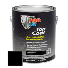 POR-15 INC 45901 Top Coat DTM Paint, 1 gal Can, Chassis Black, Liquid, 30 to 60