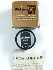 Nikon AS-3 Flash Unit Coupler for F3 F3HP Speedlight SB-7 w/ Box Manual Japan