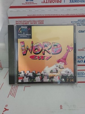 KIDSOFT WORD CITY 1995 Educational CD-ROM Game Good Used Magic Quest - #139