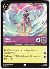 Scar Tempestuous Lion 47/204 Azurite Sea Disney Lorcana