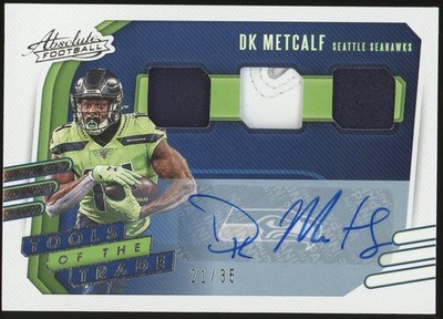 2020 Absolute DK Metcalf Tools of the Trade Material Triple Auto /35 #TTT-15