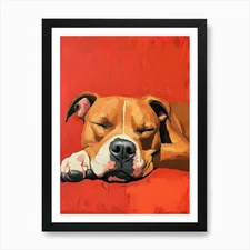 Pitbull Spa Day 18 Art Print Framed Wall Art Poster Canvas Print Picture