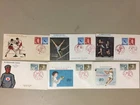 Six Japan SPORT fdc with two stamps.Each three same stamps,diff pictures