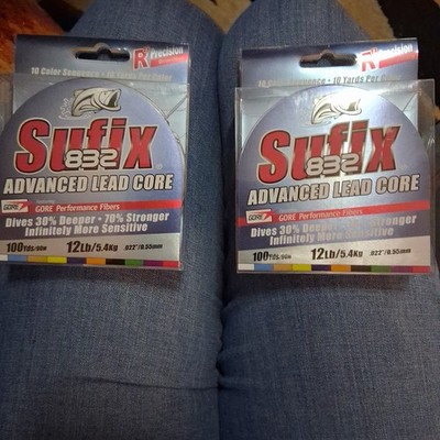 ×2 Sufix 832 Advanced Lead Core - 12lb - 10-Color Metered - 100 yds 658-112MC UP