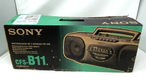 Sony CFS-B11 Vintage Boombox Cassette Recorder FM/AM Radio 2 Band Tuner