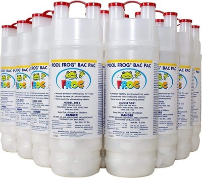 12 Pool FROG Bac Pacs prefilled with Trichlor 2.2 lb, Replacement Chlorine Pacs