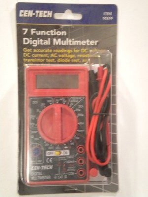 CEN-TECH Digital Multimeter 7 Function Item#90899 - New In Package