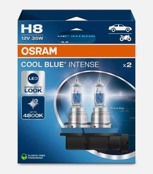 2 Lampadine H8 12V 35W PGJ19-1 4.800K OSRAM COOL BLUE INTENSE Adatte Per Auto - Immagine 10