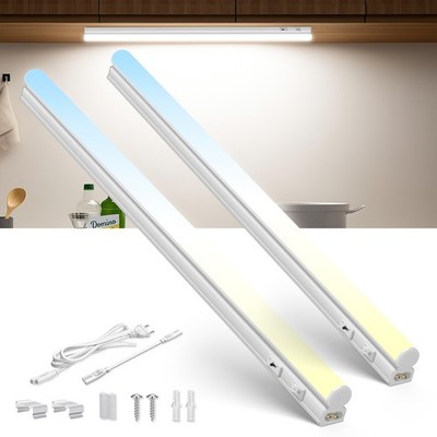2X Led Unterbau-Leuchte 58/88cm Küchen-Unterbau-Lampe 230V Möbelleuchte Küche CE