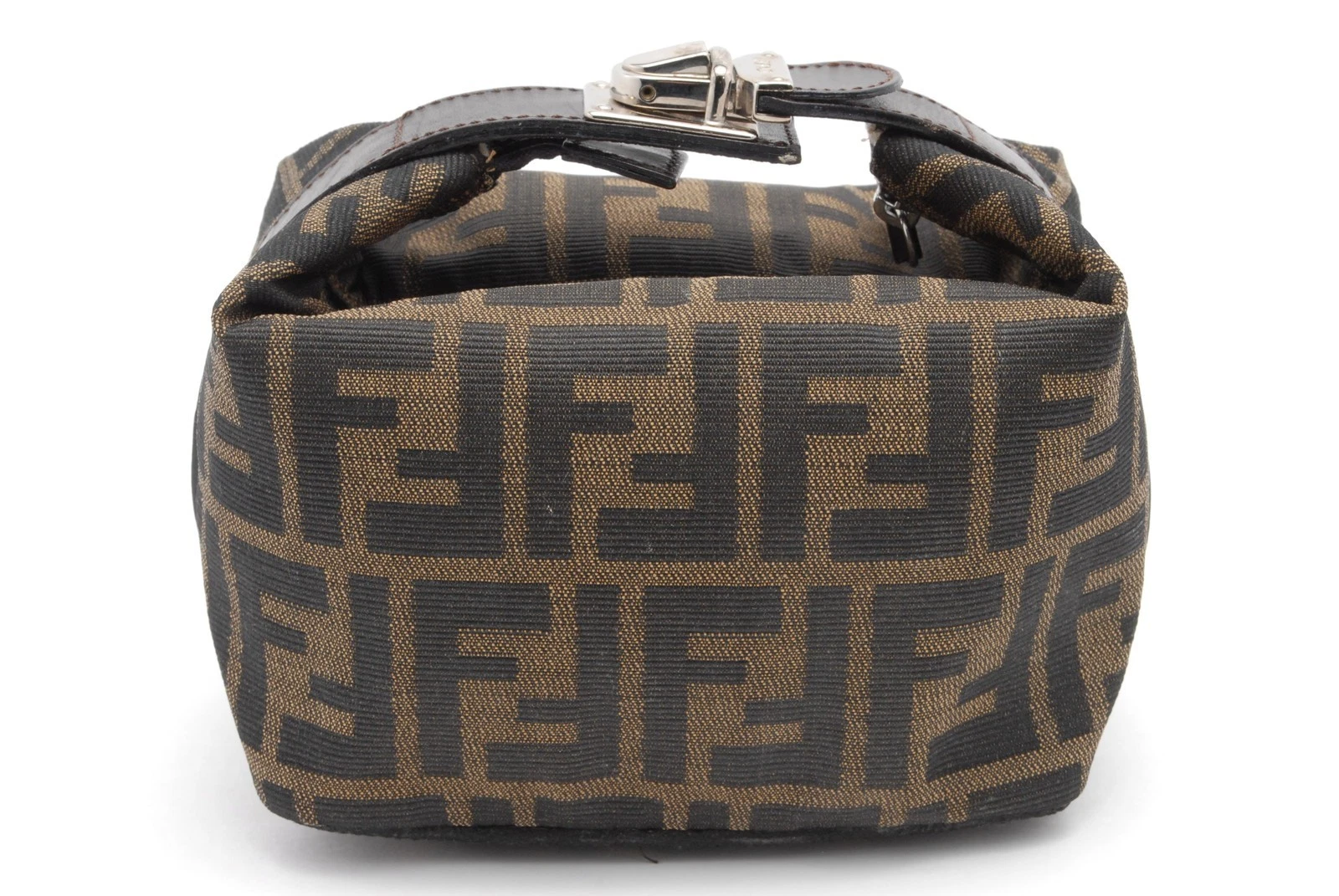 Fendi — FENDI Vanity Bag Small Zucca Canvas Brown