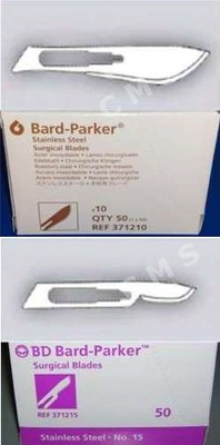 BD BARD-PARKER Stainless Steel Surgical Blades No 10 Or No 15 50/BX Sterile NEW