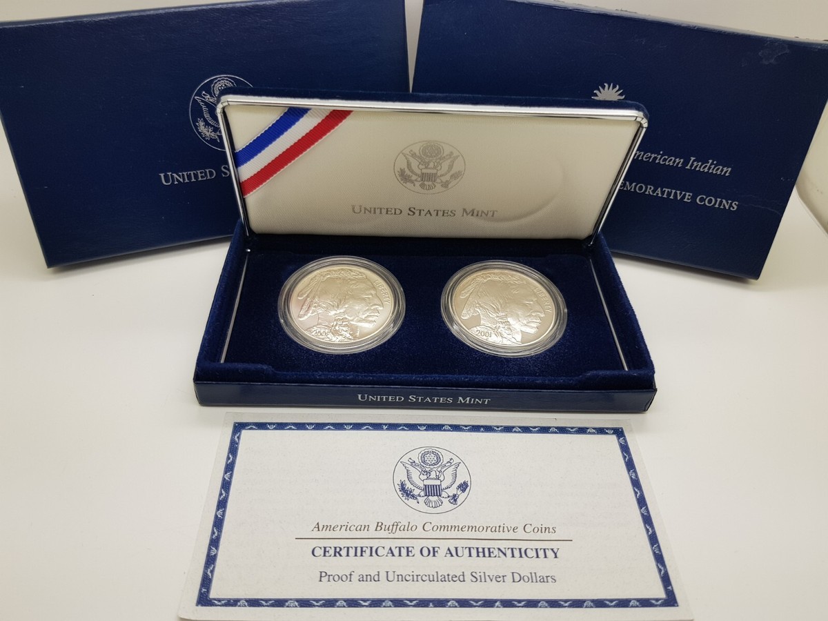 2001 Smithsonian American Buffalo Commemorative Silver Dollar Coin