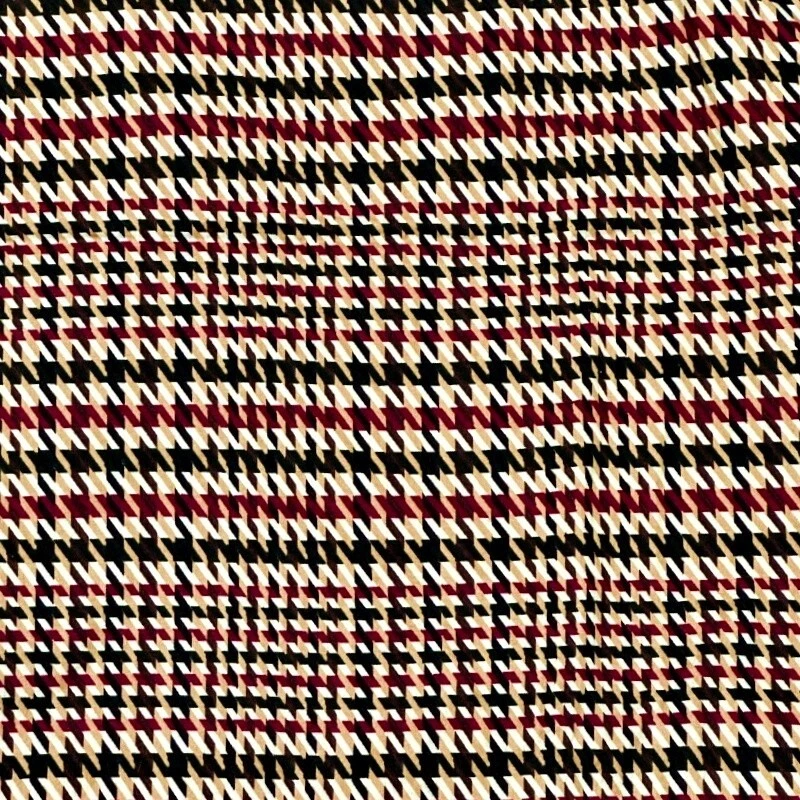 Juego de dos fundas de almohada Noble Excellence Houndstooth Euro borgoña y marrón Foto 3 de 4