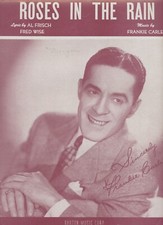 Roses in the Rain 1947 Vintage Sheet Music Frankie Carle Al Frisch Fred Wise