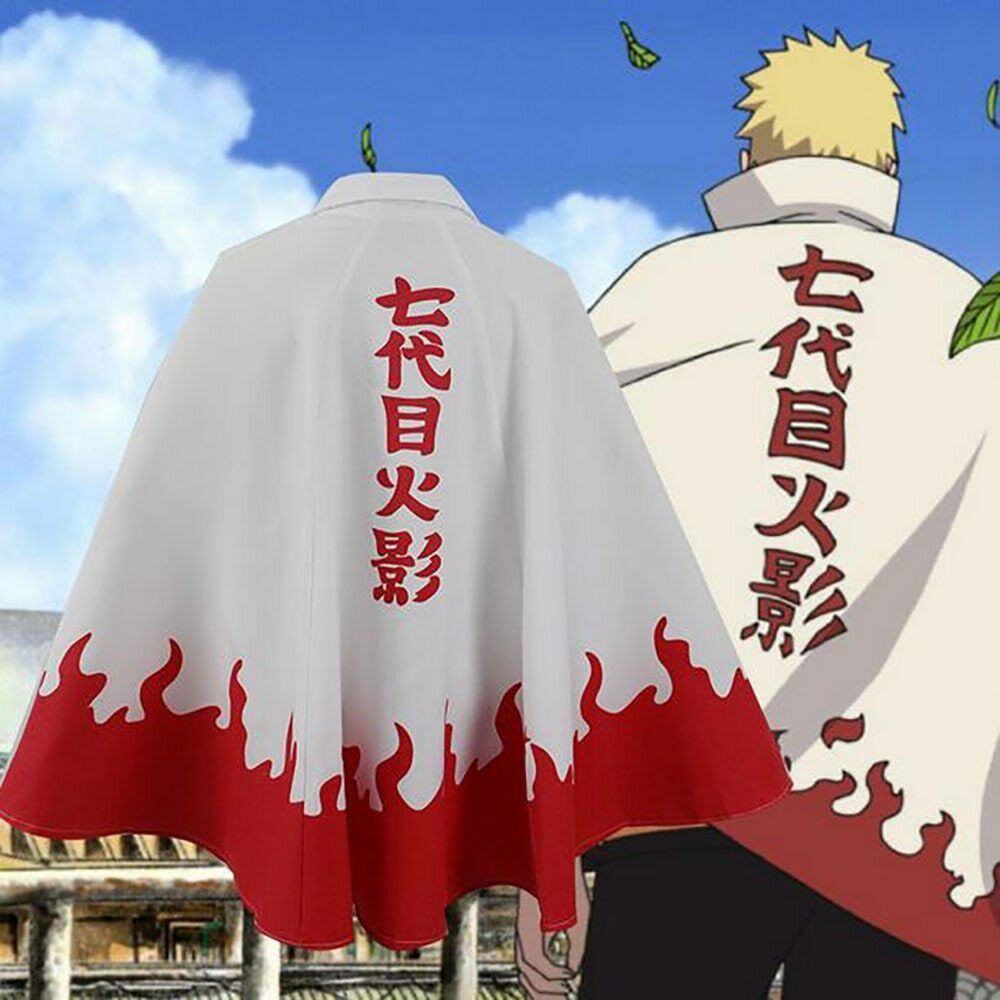 Anime Naruto Manto Manto Unissex Quarto Hokage Naruto Manto Cosplay 7º  Hokage Novo