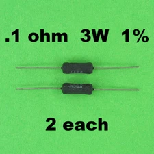 .1 Ohm 3W 1% Wirewound Power Resistor Current Shunt (Max: 5.48 Amp, 3 Watt)  2ea