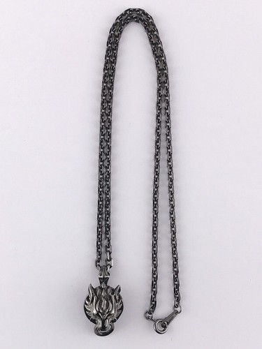 Final Fantasy VII AC Cloudy Wolf Silver 925 Pendant Necklace Square Enix No Box