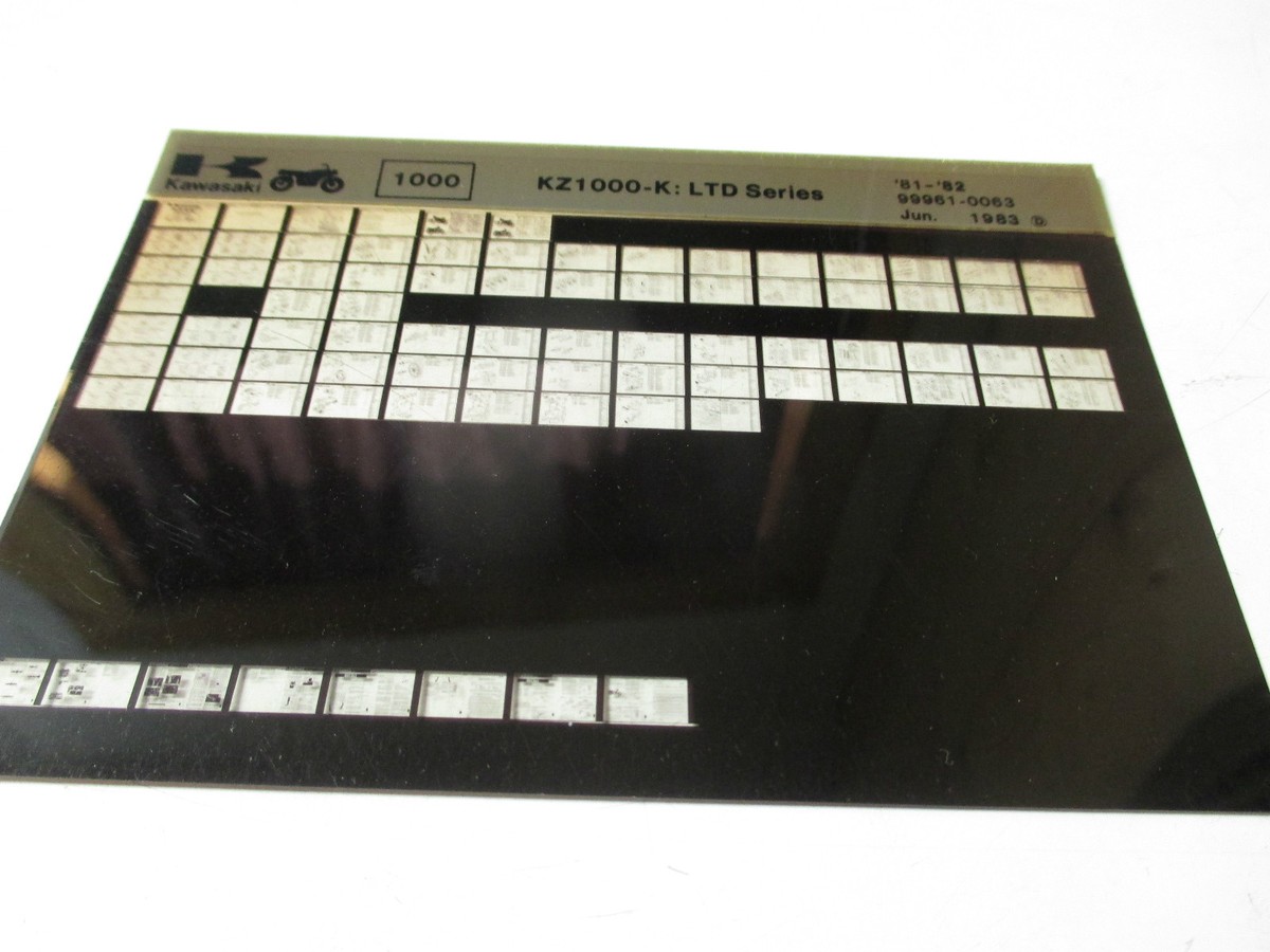 kz様、専用 Kawasaki KZ1000 - K: LTD Series Parts List Micro Fiche | eBay