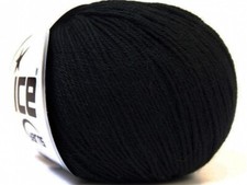 6-Skein Lot Baby Merino Yarn wool fine 6x50g/200m Black