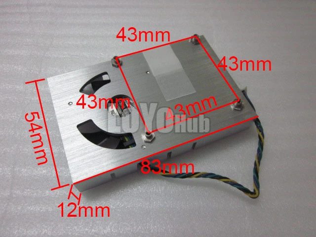 NEW Zotac 9400GT GT210 GT520 graphics card fan heatsink PLD05010S12M 4-Pin  - Image 2 of 4