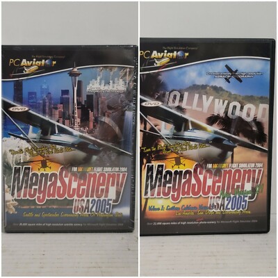 PC Aviator MegaScenery USA 2005 Volumes 1&4 for Flight Simulator 2004 FAST SHIP!