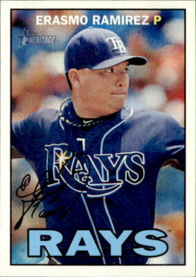 Erasmo Ramirez 2016 Topps Heritage Gum Stain Parallel Card #197