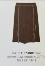 NWT $265 size 2 VINTAGE CARLISLE BROWN FLARED SKIRT