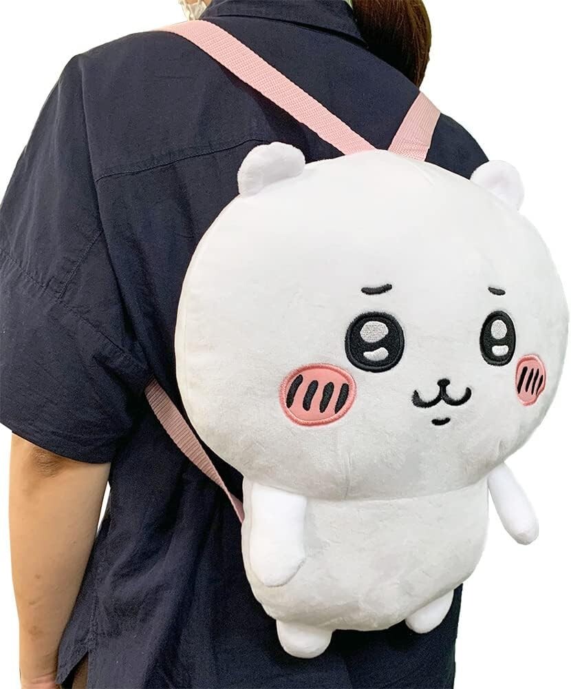 Chiikawa Big Plush Backpack 35cm Fluffy Toy Bag Prize Nagano Furyu