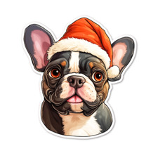 Boston Terrier, Vinyl Sticker, Water Resistant, Scrapbooking, Laptop, 2 Sizes