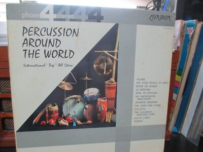 Percussion Around the World LP Phase 4 Stereo London SP 44010  VG+/NM-