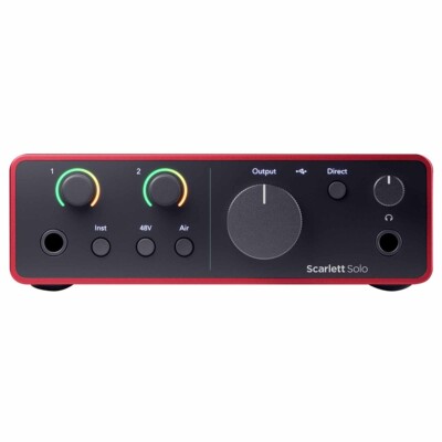 Focusrite Scarlett Solo 4th Gen USB Audio Music Recording