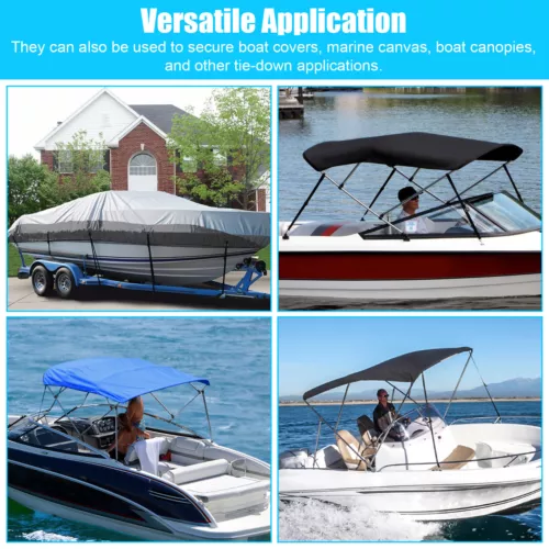 4 PIEZAS 28" a 60" correas de amarre superior para bimini con gancho a presión de bucle CALIENTE - Imagen 8 de 21